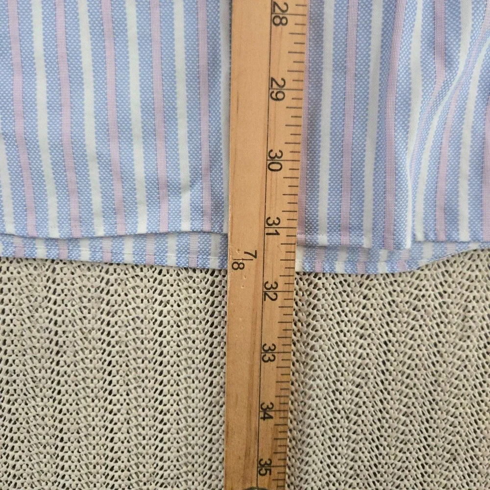 Banana Republic Shirt Mens XL Blue Stripe French Cuff Long Sleeve Button Up Down